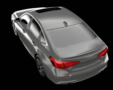 Modern araba arka planda izole edilmiş. 3d görüntüleme - illüstrasyon