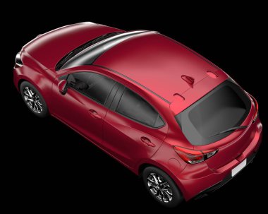 Modern araba arka planda izole edilmiş. 3d görüntüleme - illüstrasyon