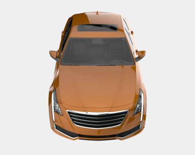 Modern araba arka planda izole edilmiş. 3d görüntüleme - illüstrasyon