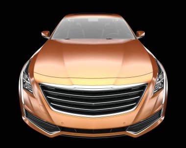 Modern araba arka planda izole edilmiş. 3d görüntüleme - illüstrasyon