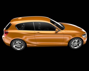 Modern araba arka planda izole edilmiş. 3d görüntüleme - illüstrasyon