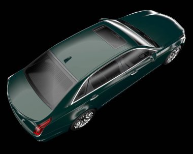 Modern araba arka planda izole edilmiş. 3d görüntüleme - illüstrasyon