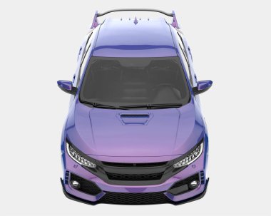 Modern araba arka planda izole edilmiş. 3d görüntüleme - illüstrasyon