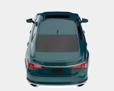 Modern araba arka planda izole edilmiş. 3d görüntüleme - illüstrasyon