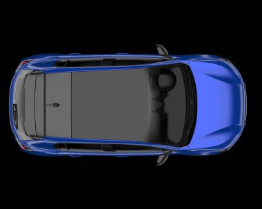 Modern araba arka planda izole edilmiş. 3d görüntüleme - illüstrasyon