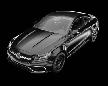 Arka planda elektrikli araba var. 3d görüntüleme - illüstrasyon