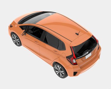 Arka planda elektrikli araba var. 3d görüntüleme - illüstrasyon