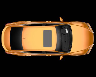 Arka planda elektrikli araba var. 3d görüntüleme - illüstrasyon