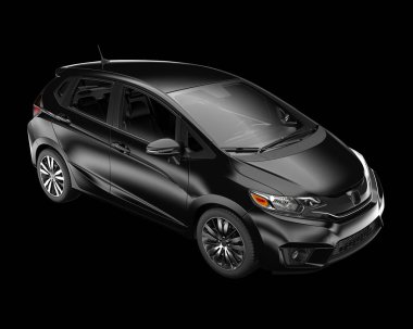 Arka planda izole edilmiş gerçekçi bir araba. 3d görüntüleme - illüstrasyon