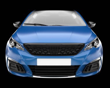 Arka planda izole edilmiş gerçekçi bir araba. 3d görüntüleme - illüstrasyon