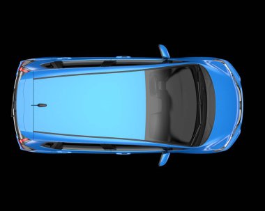 Şehir arabası arka planda izole edilmiş. 3d görüntüleme - illüstrasyon