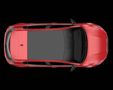 Şehir arabası arka planda izole edilmiş. 3d görüntüleme - illüstrasyon