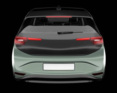 Şehir arabası arka planda izole edilmiş. 3d görüntüleme - illüstrasyon