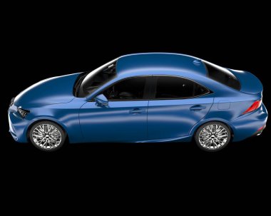 Şehir arabası arka planda izole edilmiş. 3d görüntüleme - illüstrasyon