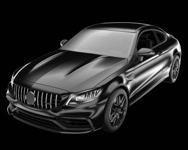 Şehir arabası arka planda izole edilmiş. 3d görüntüleme - illüstrasyon