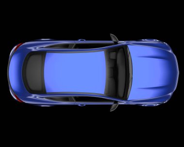 Modern araba arka planda izole edilmiş. 3d görüntüleme - illüstrasyon