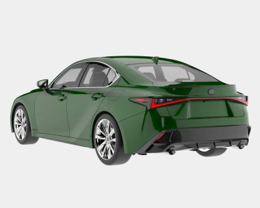 İş arabası arka planda izole edilmiş. 3d görüntüleme - illüstrasyon