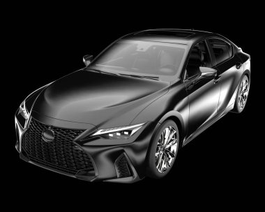 İş arabası arka planda izole edilmiş. 3d görüntüleme - illüstrasyon