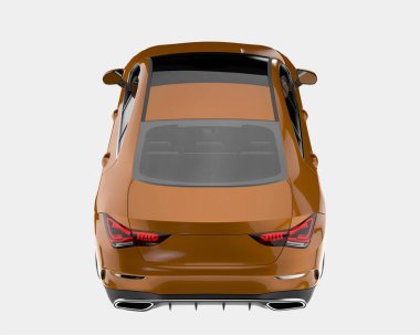 İş arabası arka planda izole edilmiş. 3d görüntüleme - illüstrasyon