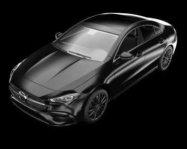 Şehir arabası arka planda izole edilmiş. 3d görüntüleme - illüstrasyon