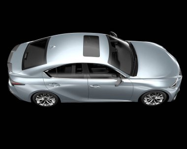 Şehir arabası arka planda izole edilmiş. 3d görüntüleme - illüstrasyon