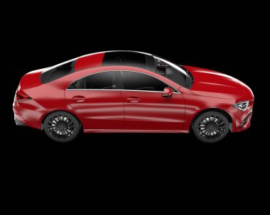 Şehir arabası arka planda izole edilmiş. 3d görüntüleme - illüstrasyon