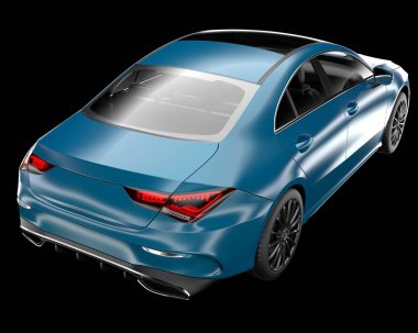 Aile arabası arka planda izole edilmiş. 3d görüntüleme - illüstrasyon