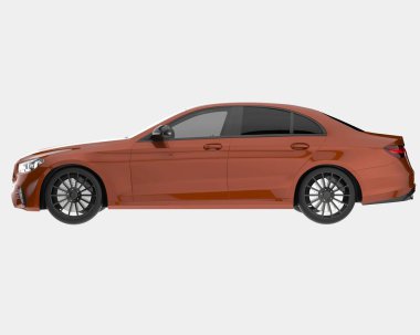 Aile arabası arka planda izole edilmiş. 3d görüntüleme - illüstrasyon