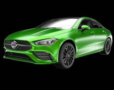 Aile arabası arka planda izole edilmiş. 3d görüntüleme - illüstrasyon