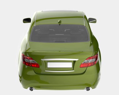 Aile arabası arka planda izole edilmiş. 3d görüntüleme - illüstrasyon