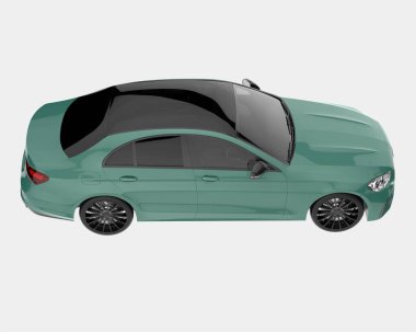 İş arabası arka planda izole edilmiş. 3d görüntüleme - illüstrasyon