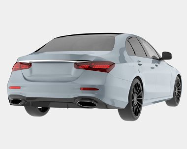 İş arabası arka planda izole edilmiş. 3d görüntüleme - illüstrasyon