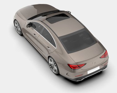 İş arabası arka planda izole edilmiş. 3d görüntüleme - illüstrasyon