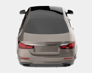 İş arabası arka planda izole edilmiş. 3d görüntüleme - illüstrasyon