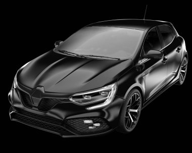 İş arabası arka planda izole edilmiş. 3d görüntüleme - illüstrasyon