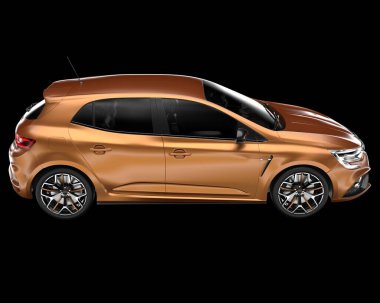 İş arabası arka planda izole edilmiş. 3d görüntüleme - illüstrasyon