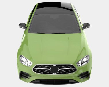 İş arabası arka planda izole edilmiş. 3d görüntüleme - illüstrasyon