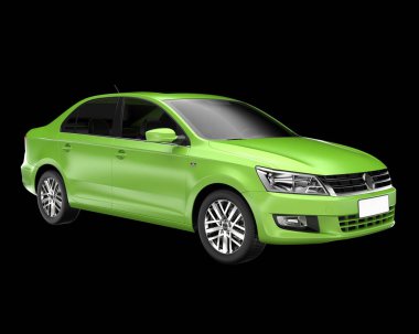 Şehir arabası arka planda izole edilmiş. 3d görüntüleme - illüstrasyon