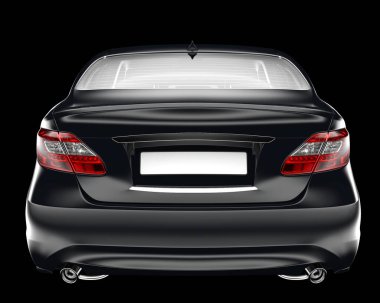 Şehir arabası arka planda izole edilmiş. 3d görüntüleme - illüstrasyon