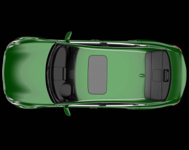 Şehir arabası arka planda izole edilmiş. 3d görüntüleme - illüstrasyon