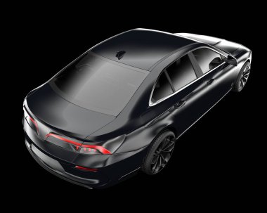 İş arabası arka planda izole edilmiş. 3d görüntüleme - illüstrasyon