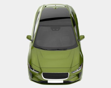 İş arabası arka planda izole edilmiş. 3d görüntüleme - illüstrasyon