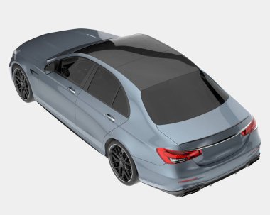 İş arabası arka planda izole edilmiş. 3d görüntüleme - illüstrasyon