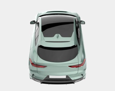 İş arabası arka planda izole edilmiş. 3d görüntüleme - illüstrasyon