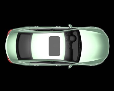 İş arabası arka planda izole edilmiş. 3d görüntüleme - illüstrasyon