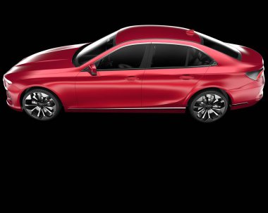 Modern araba arka planda izole edilmiş. 3d görüntüleme - illüstrasyon