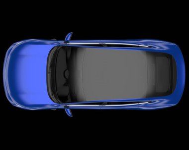 Modern araba arka planda izole edilmiş. 3d görüntüleme - illüstrasyon