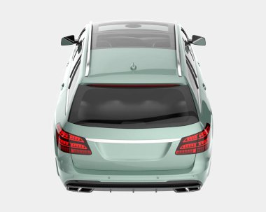 Modern araba arka planda izole edilmiş. 3d görüntüleme - illüstrasyon