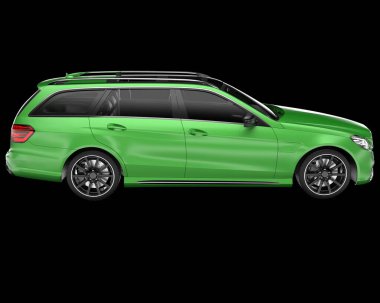 Aile arabası arka planda izole edilmiş. 3d görüntüleme - illüstrasyon