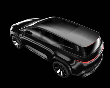 Şehir arabası arka planda izole edilmiş. 3d görüntüleme - illüstrasyon